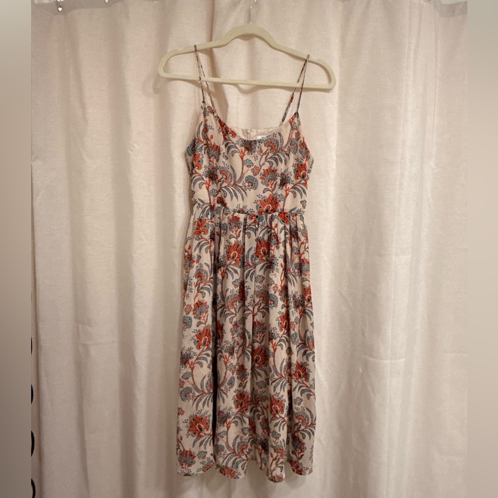 BB Dakota Floral Midi Dress with Spaghetti Straps 0